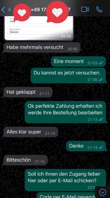 Avis client 4 par WhatsApp