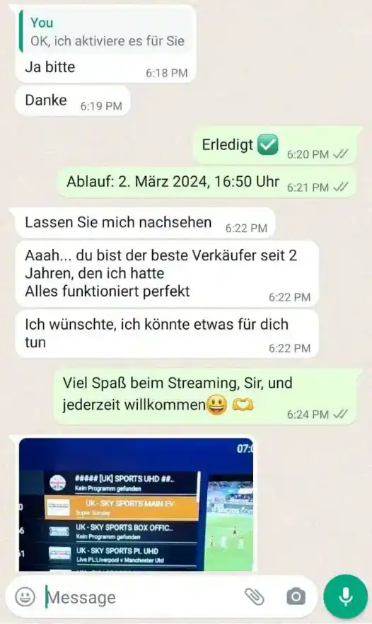 Avis client 6 par WhatsApp